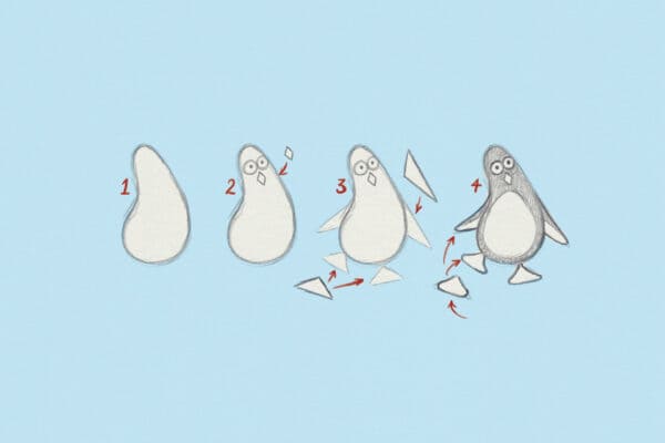Draw a penguin | Kids fun