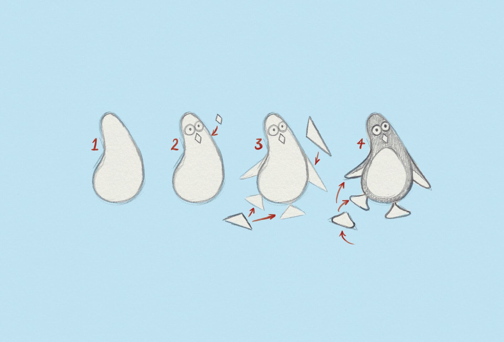 Draw a penguin 
